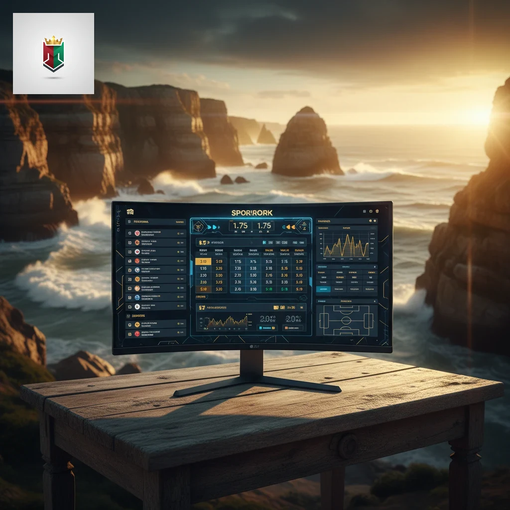 Vista da interface de apostas desportivas com lista de mercados e odds em direto.