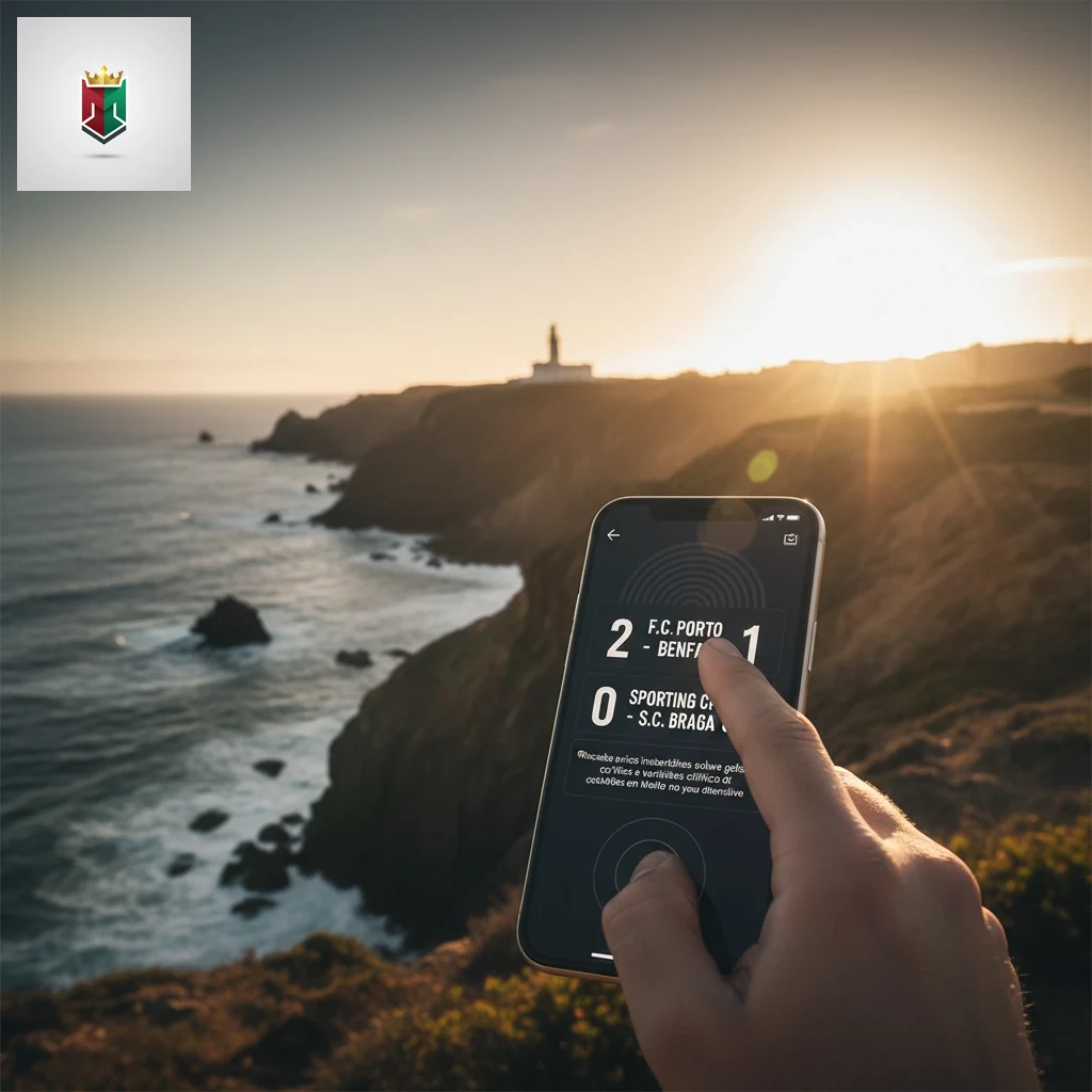 Notificações push em ecrã de smartphone com dados desportivos